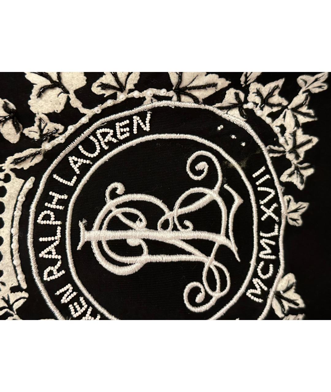 RALPH LAUREN Черная хлопковая футболка, фото 4
