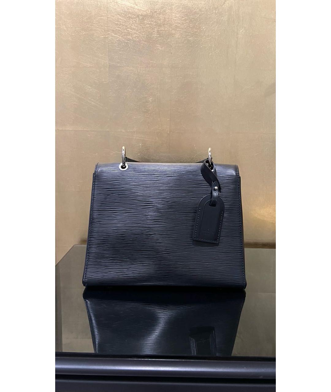 LOUIS VUITTON PRE-OWNED Черная кожаная сумка с короткими ручками, фото 3