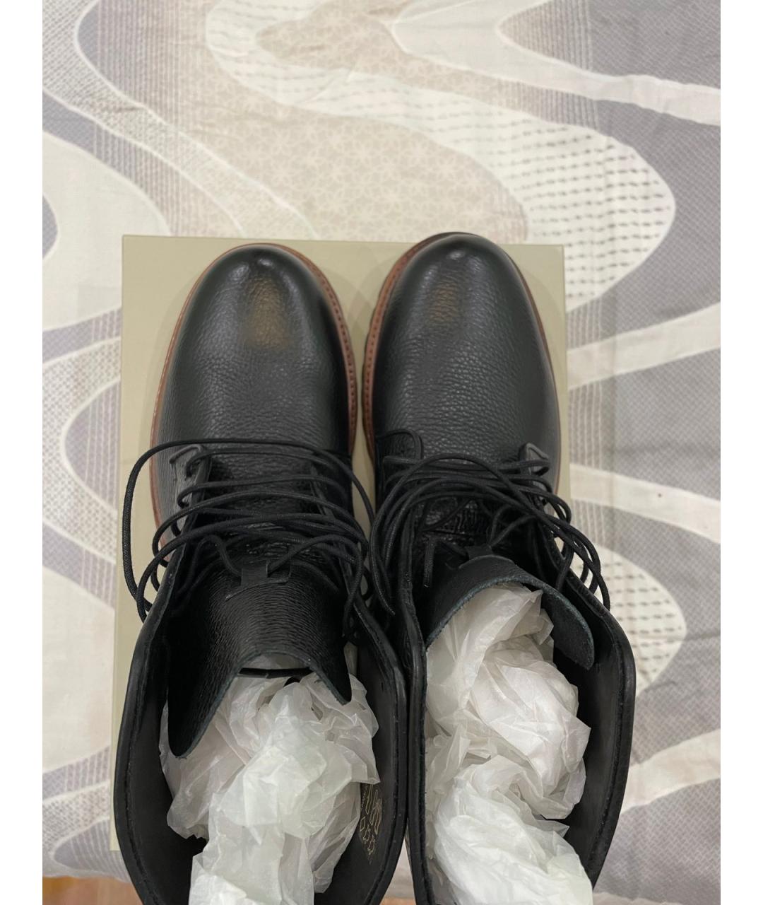 CERRUTI 1881 Черные кожаные высокие ботинки, фото 4