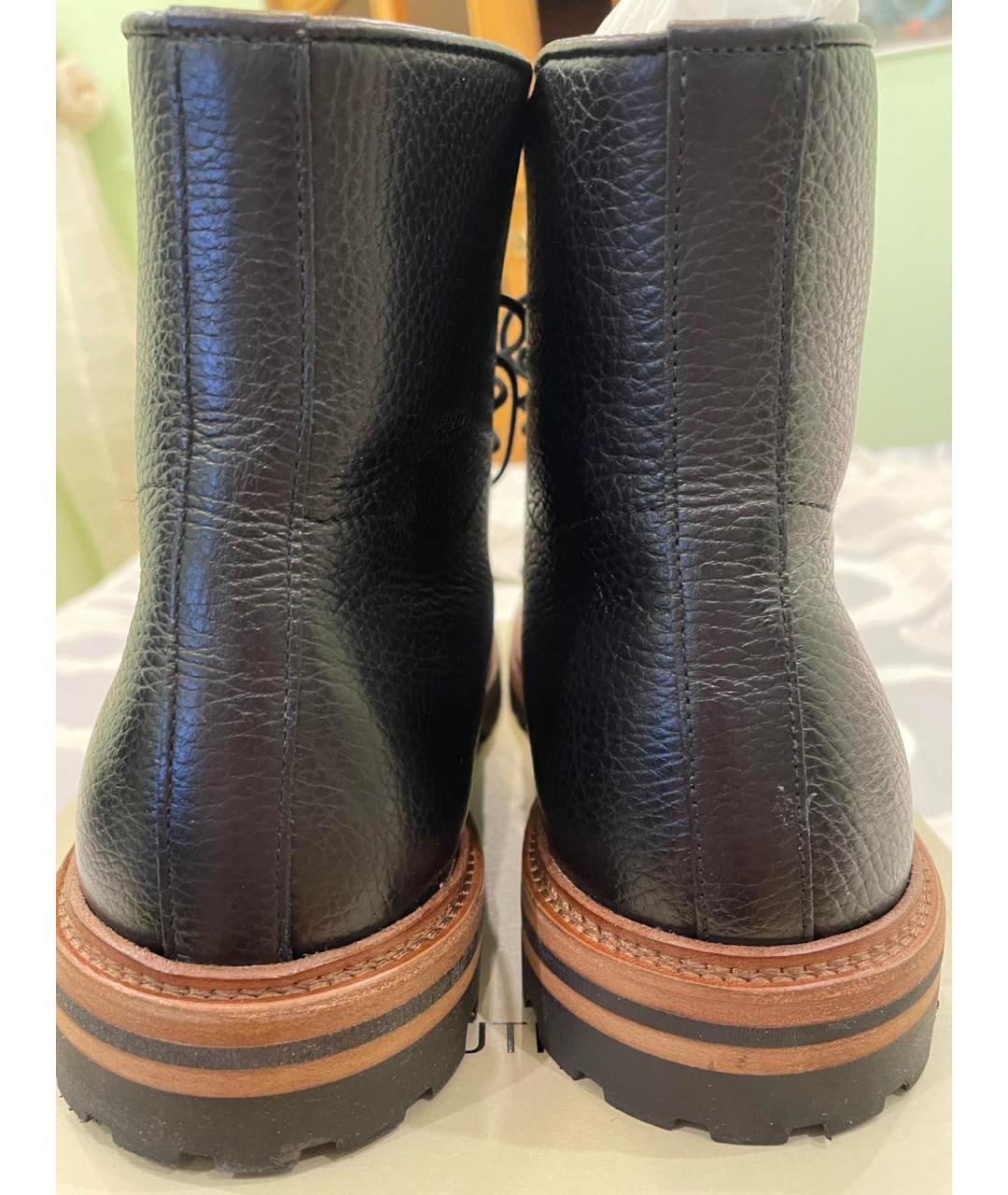 CERRUTI 1881 Черные кожаные высокие ботинки, фото 5