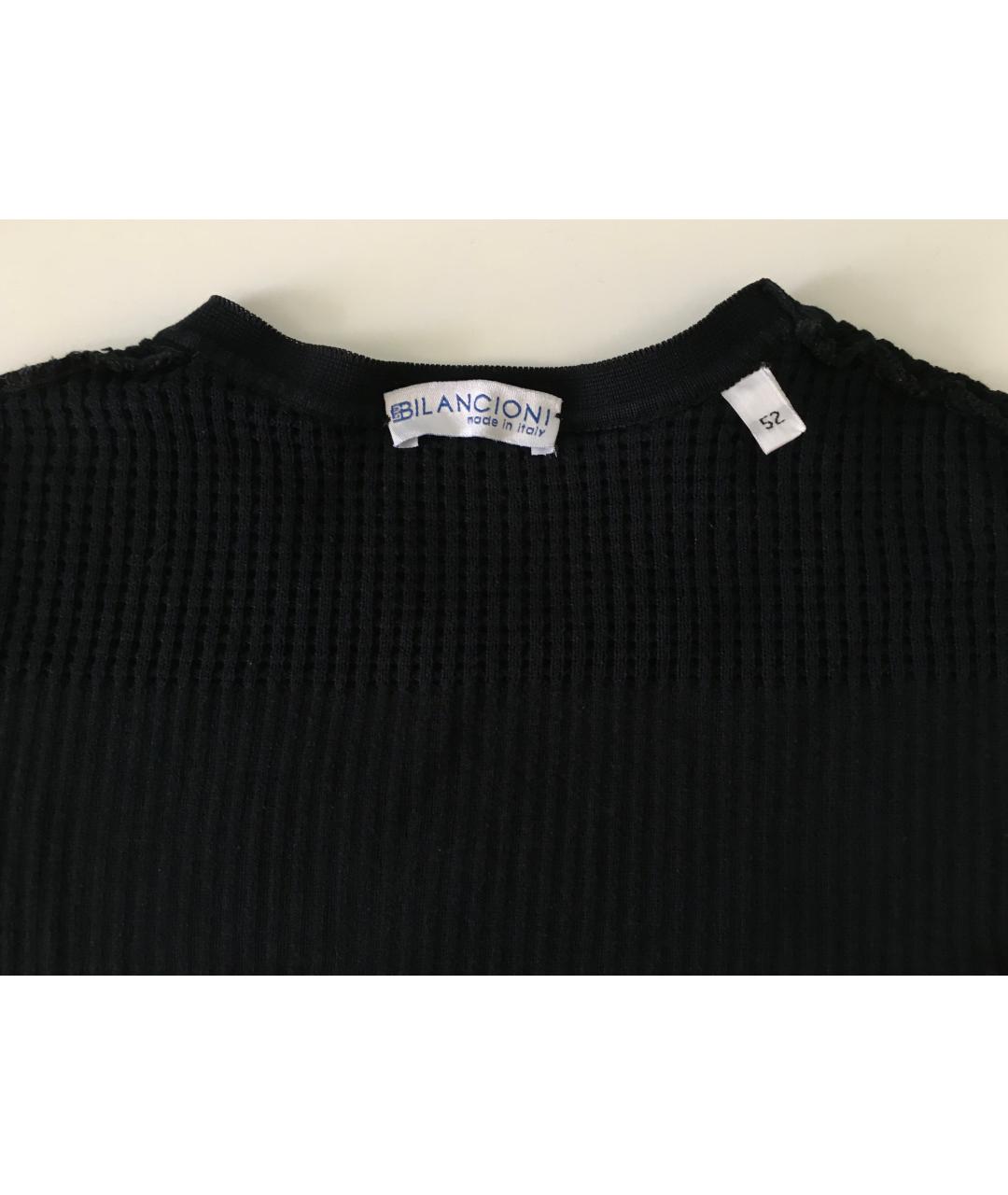 BILANCIONI Черный хлопковый джемпер / свитер, фото 3