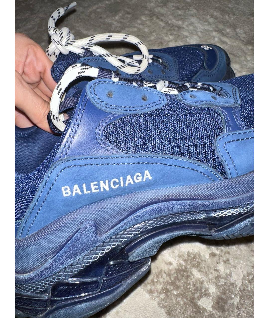 BALENCIAGA Синие кроссовки, фото 4
