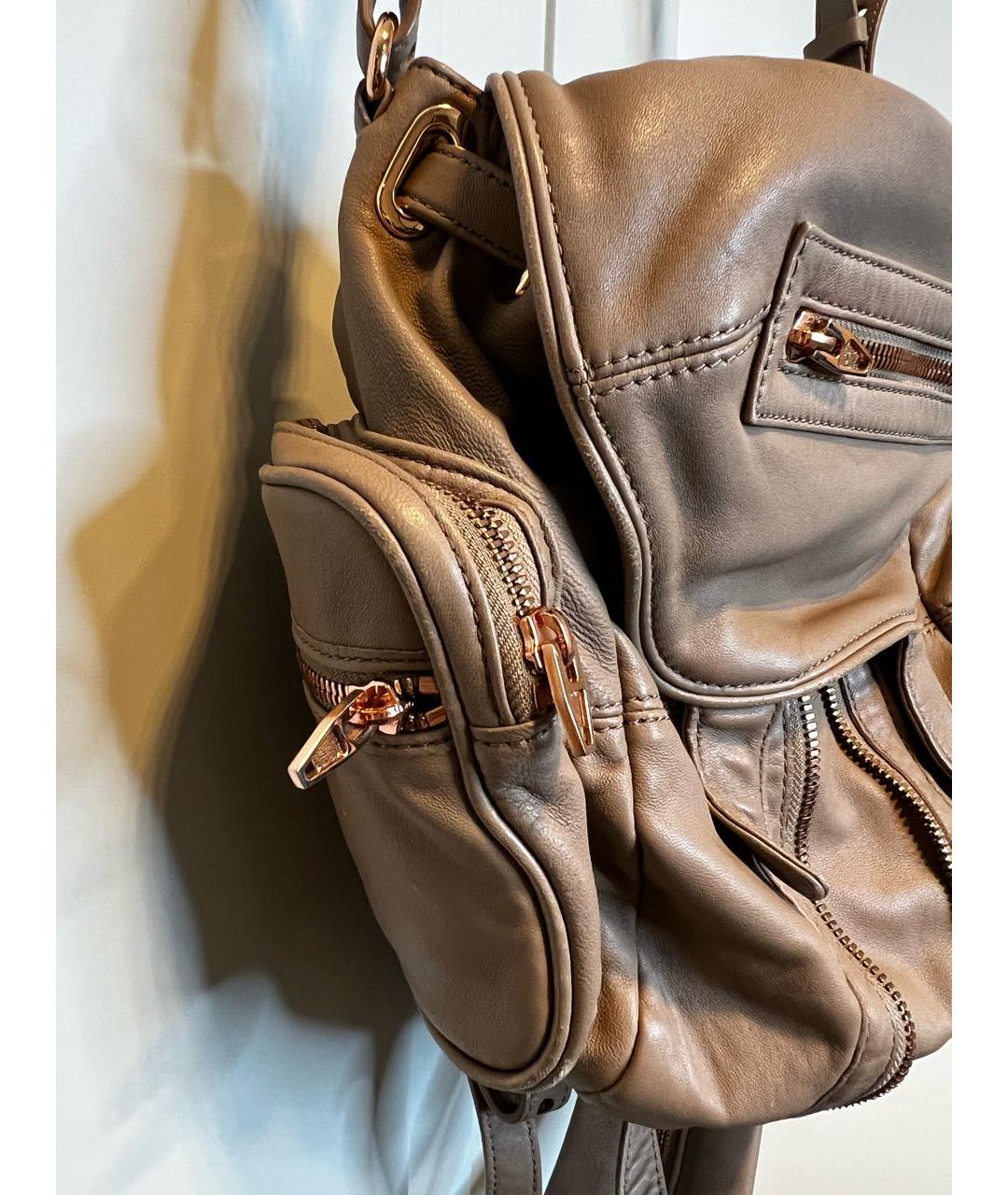 ALEXANDER WANG Бежевый кожаный рюкзак, фото 6