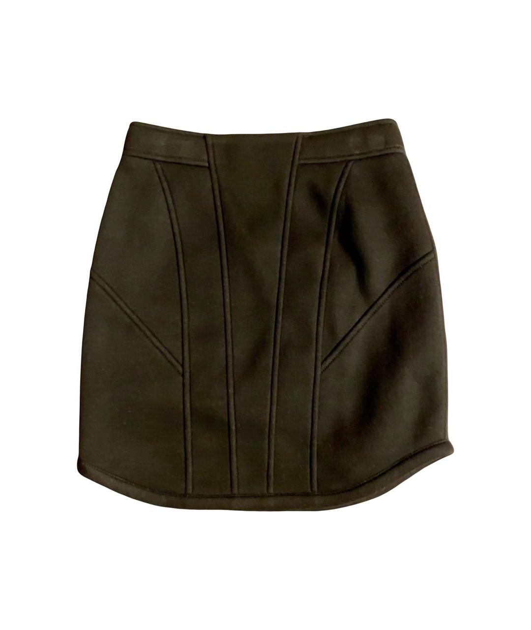 BARBARA BUI Черная вискозная юбка мини, фото 1