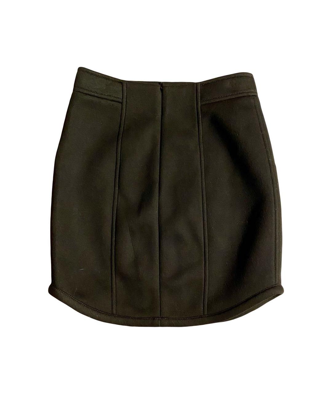 BARBARA BUI Черная вискозная юбка мини, фото 2