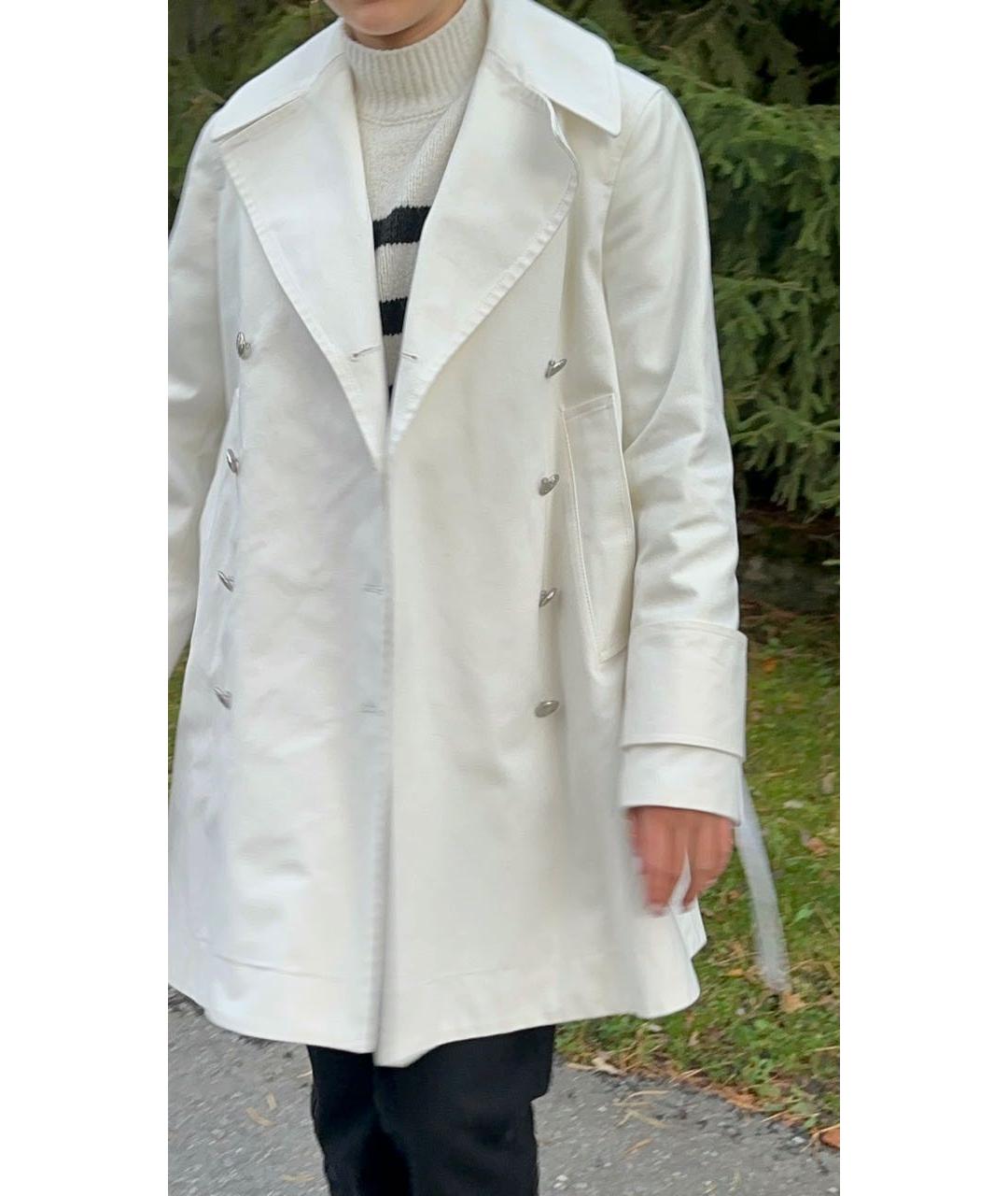 CALVIN KLEIN 205W39NYC Белое хлопковое пальто, фото 8