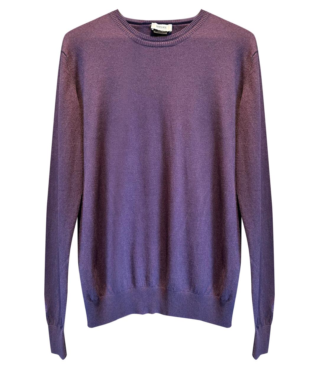 VERSACE Фиолетовый кашемировый джемпер / свитер, фото 1