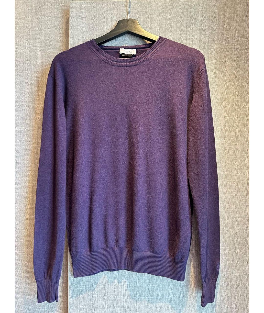 VERSACE Фиолетовый кашемировый джемпер / свитер, фото 6