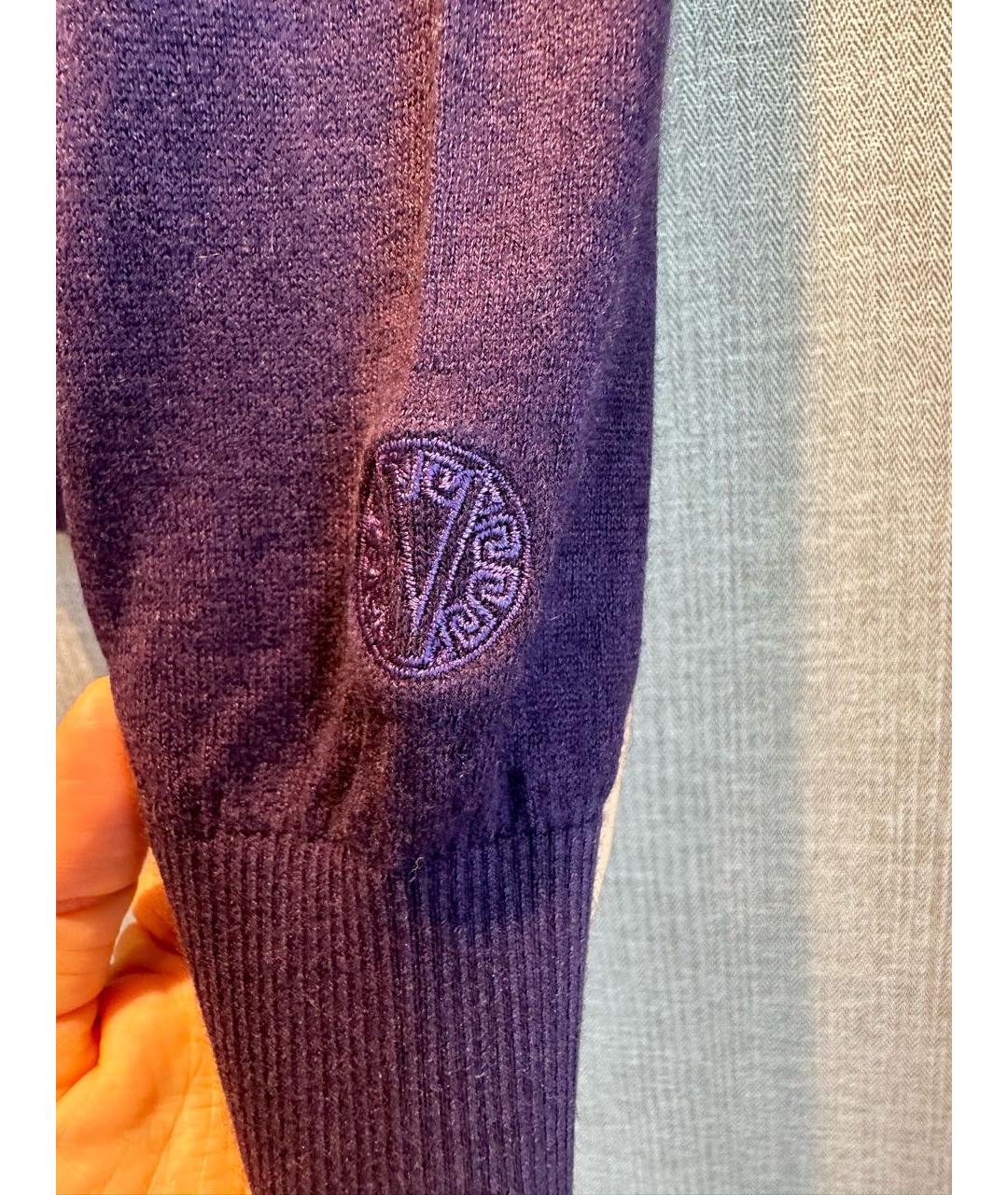 VERSACE Фиолетовый кашемировый джемпер / свитер, фото 3