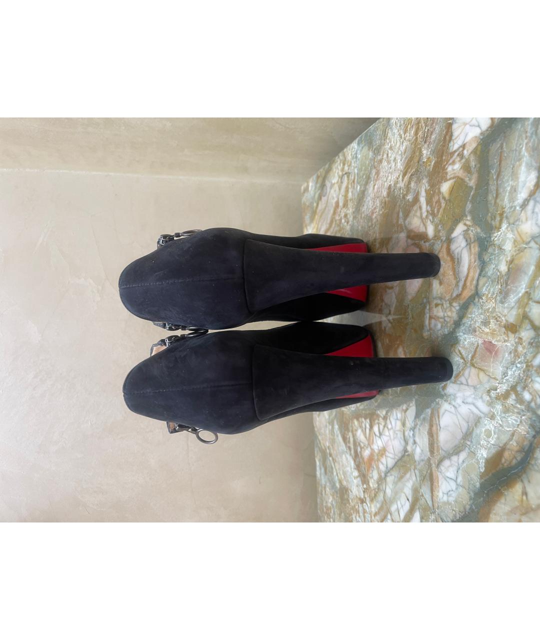 CHRISTIAN LOUBOUTIN Черные кожаные ботильоны, фото 4