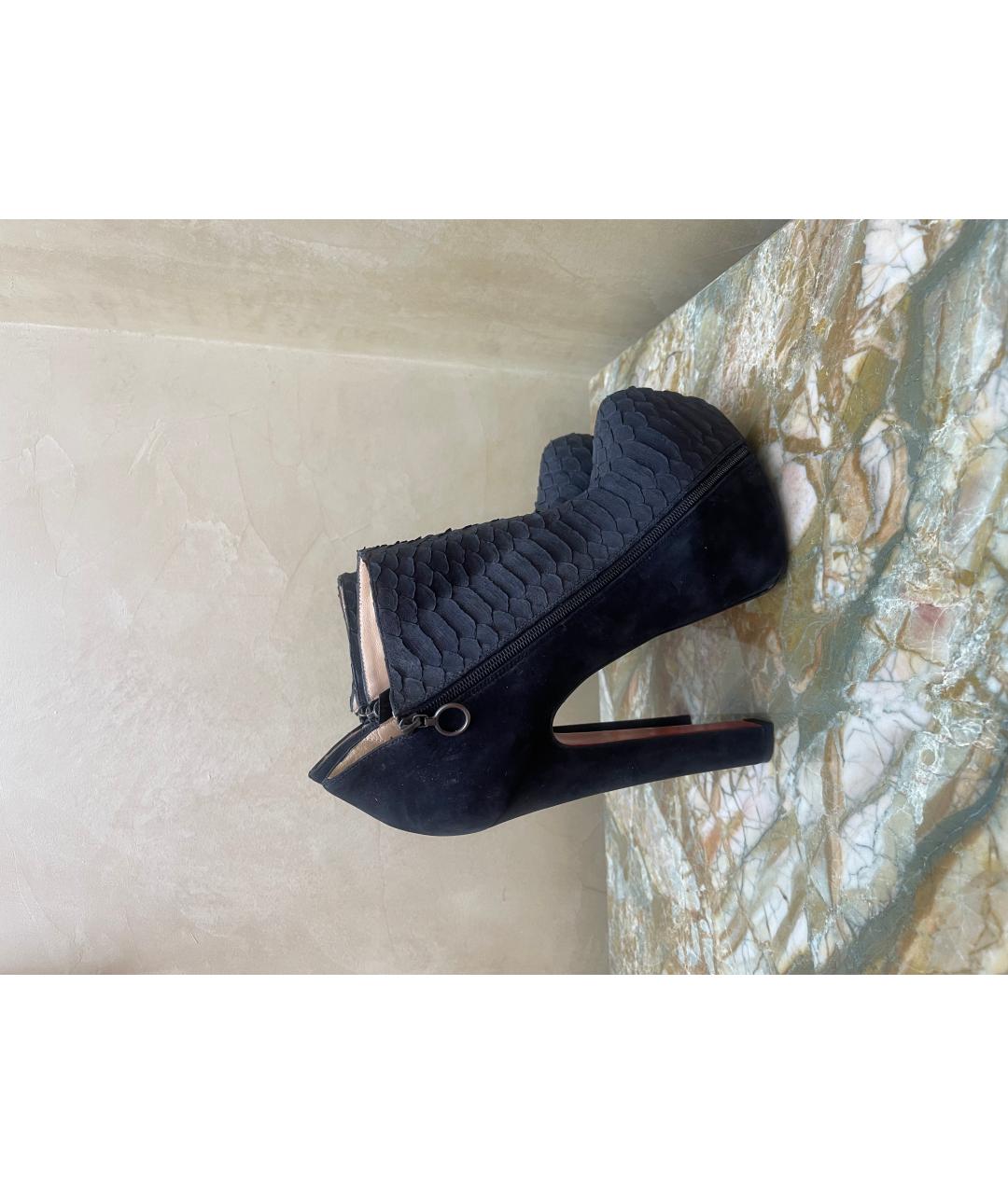 CHRISTIAN LOUBOUTIN Черные кожаные ботильоны, фото 7