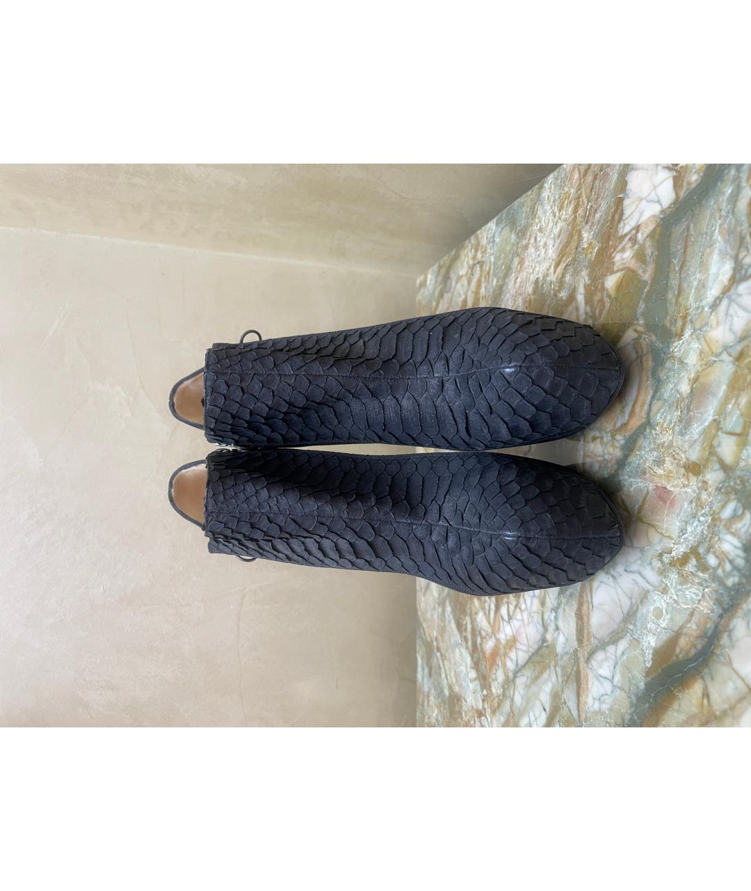 CHRISTIAN LOUBOUTIN Черные кожаные ботильоны, фото 2