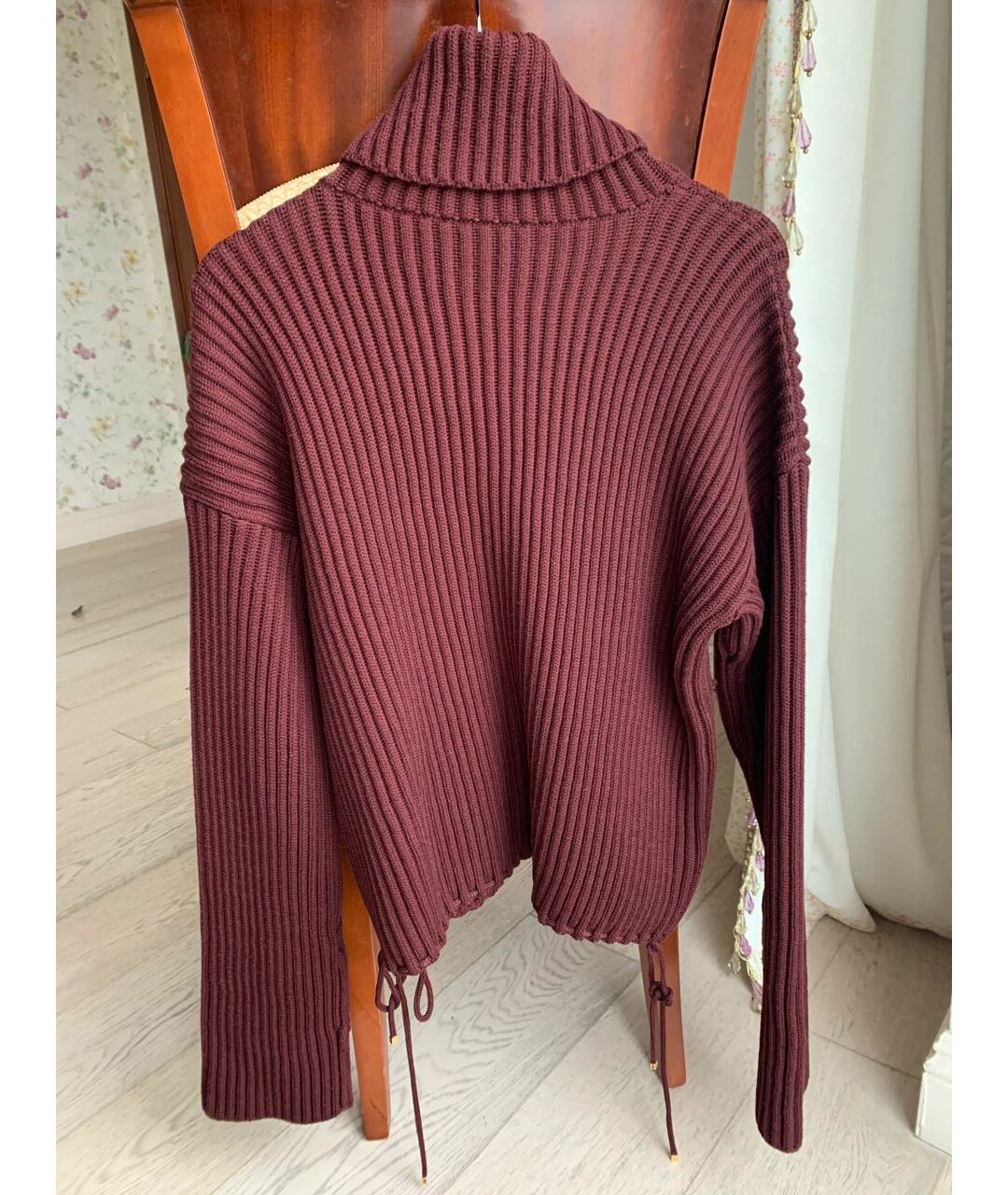GUCCI Бордовый шерстяной джемпер / свитер, фото 2