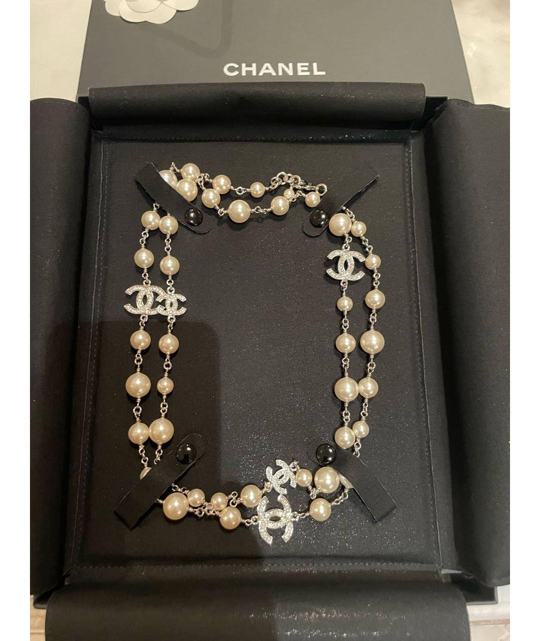 CHANEL Белое колье, фото 2