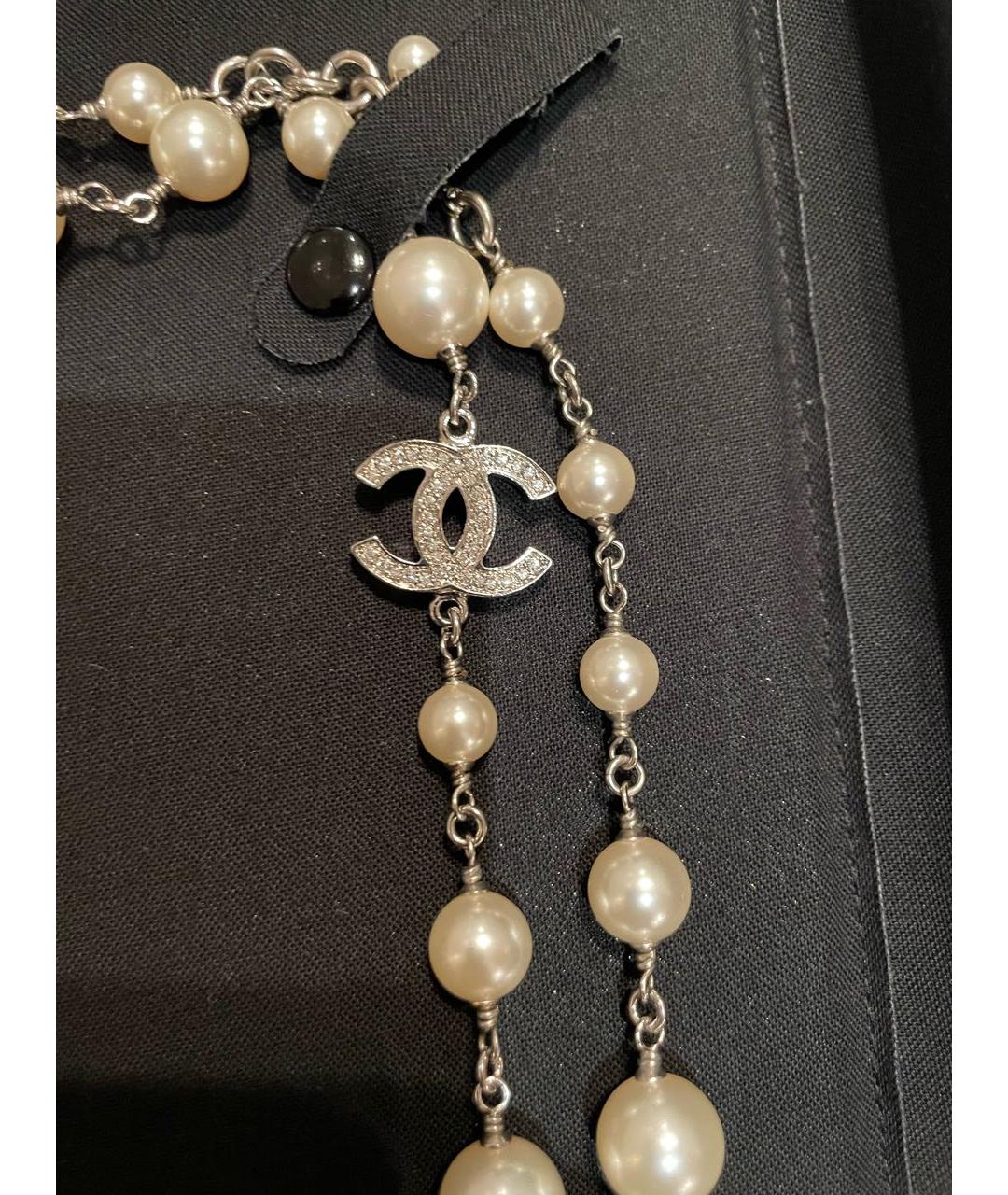 CHANEL Белое колье, фото 4