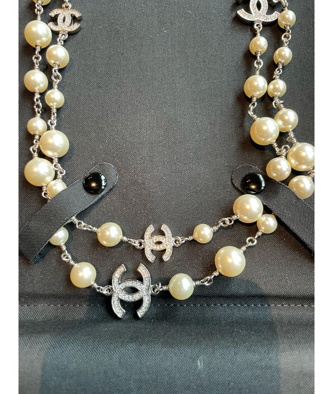 CHANEL Белое колье, фото 3