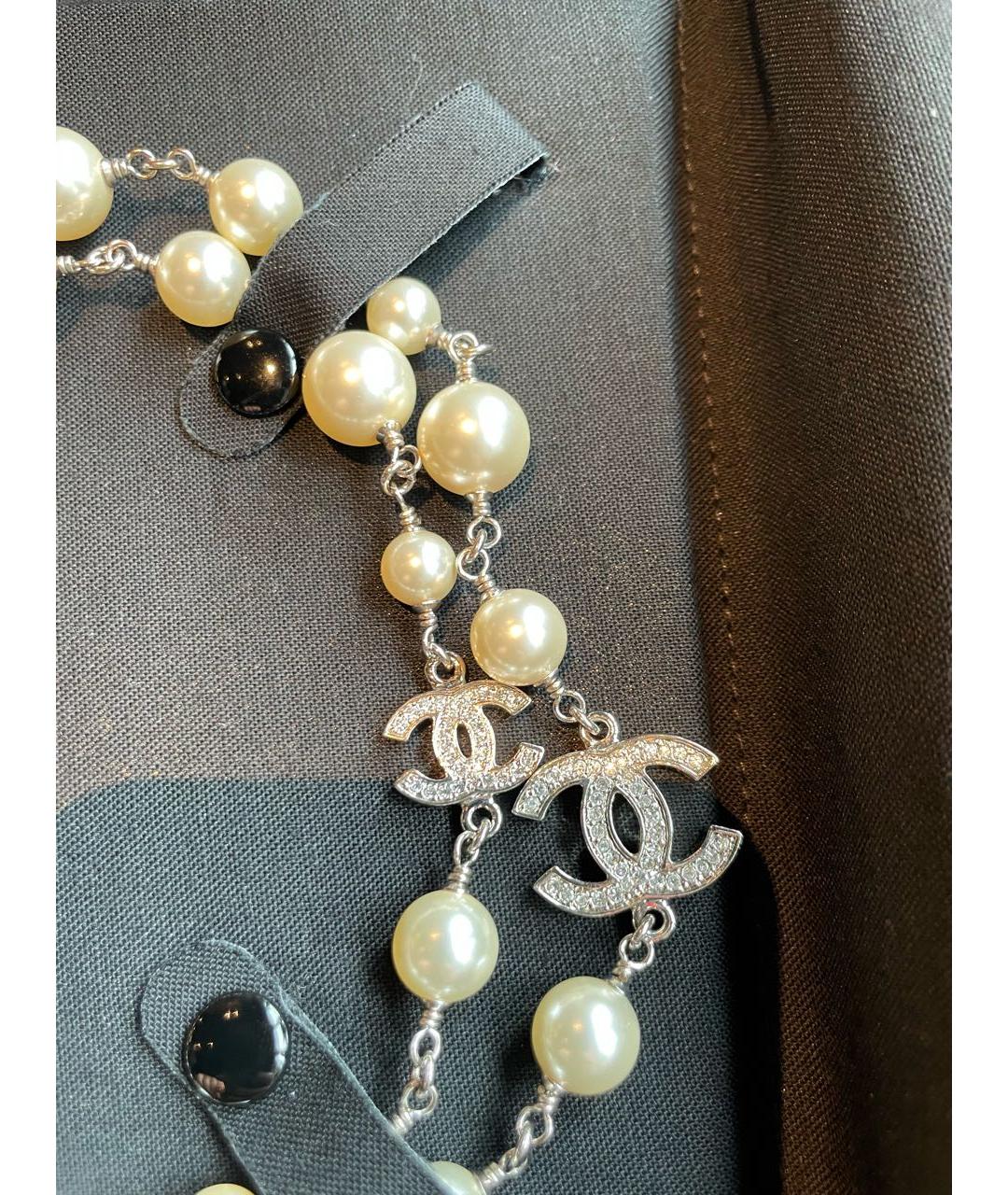 CHANEL Белое колье, фото 5