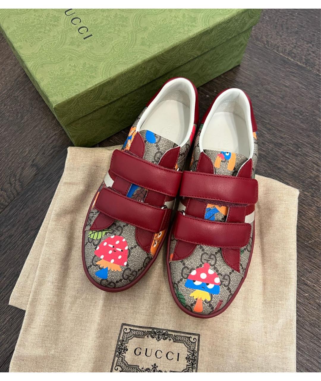 GUCCI Мульти кожаные кеды, фото 5