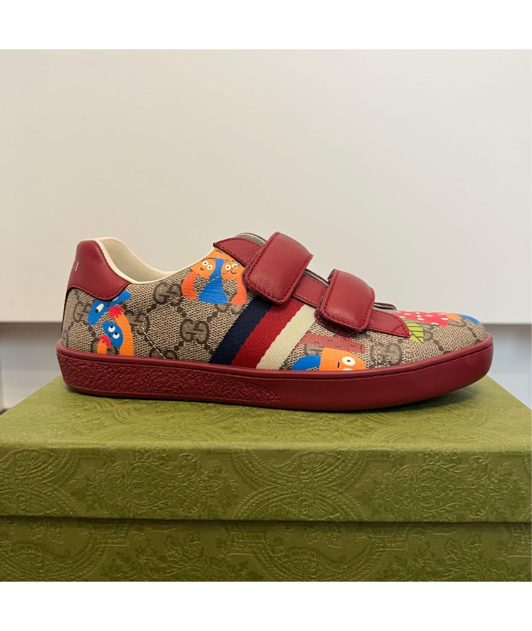 GUCCI Мульти кожаные кеды, фото 8