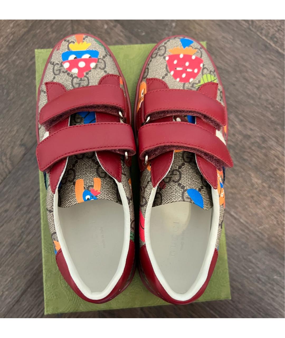 GUCCI Мульти кожаные кеды, фото 3