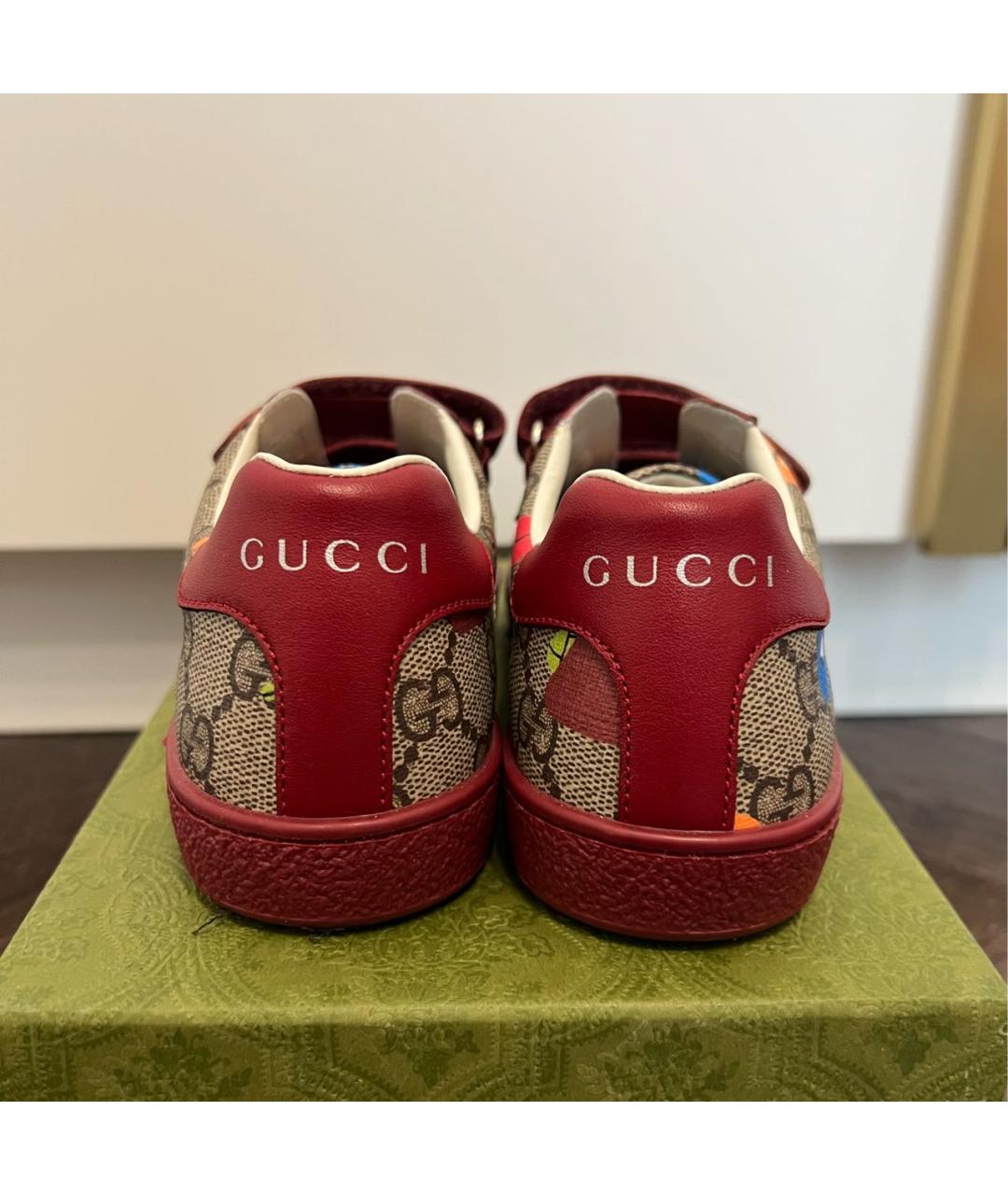 GUCCI Мульти кожаные кеды, фото 4