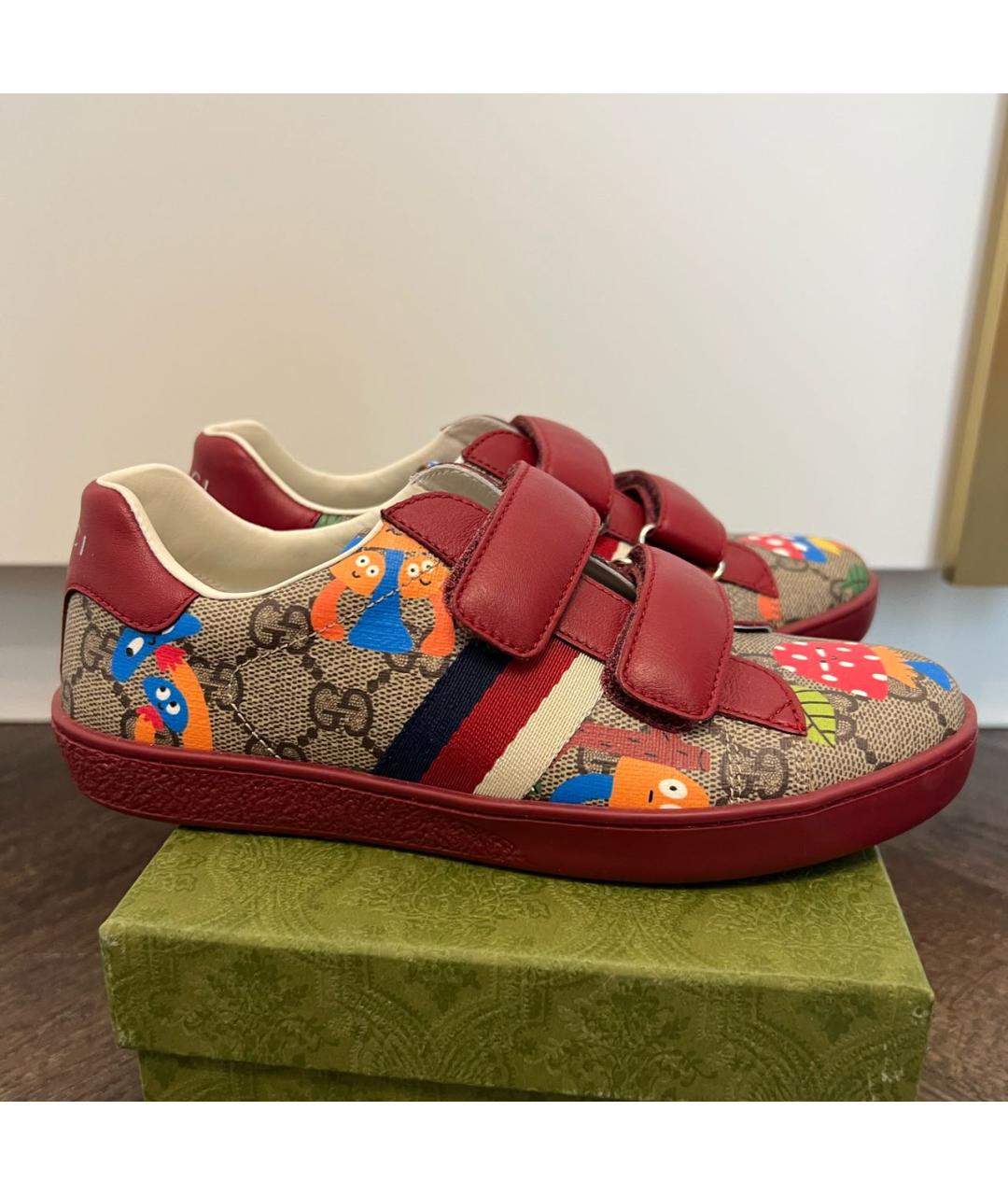 GUCCI Мульти кожаные кеды, фото 7