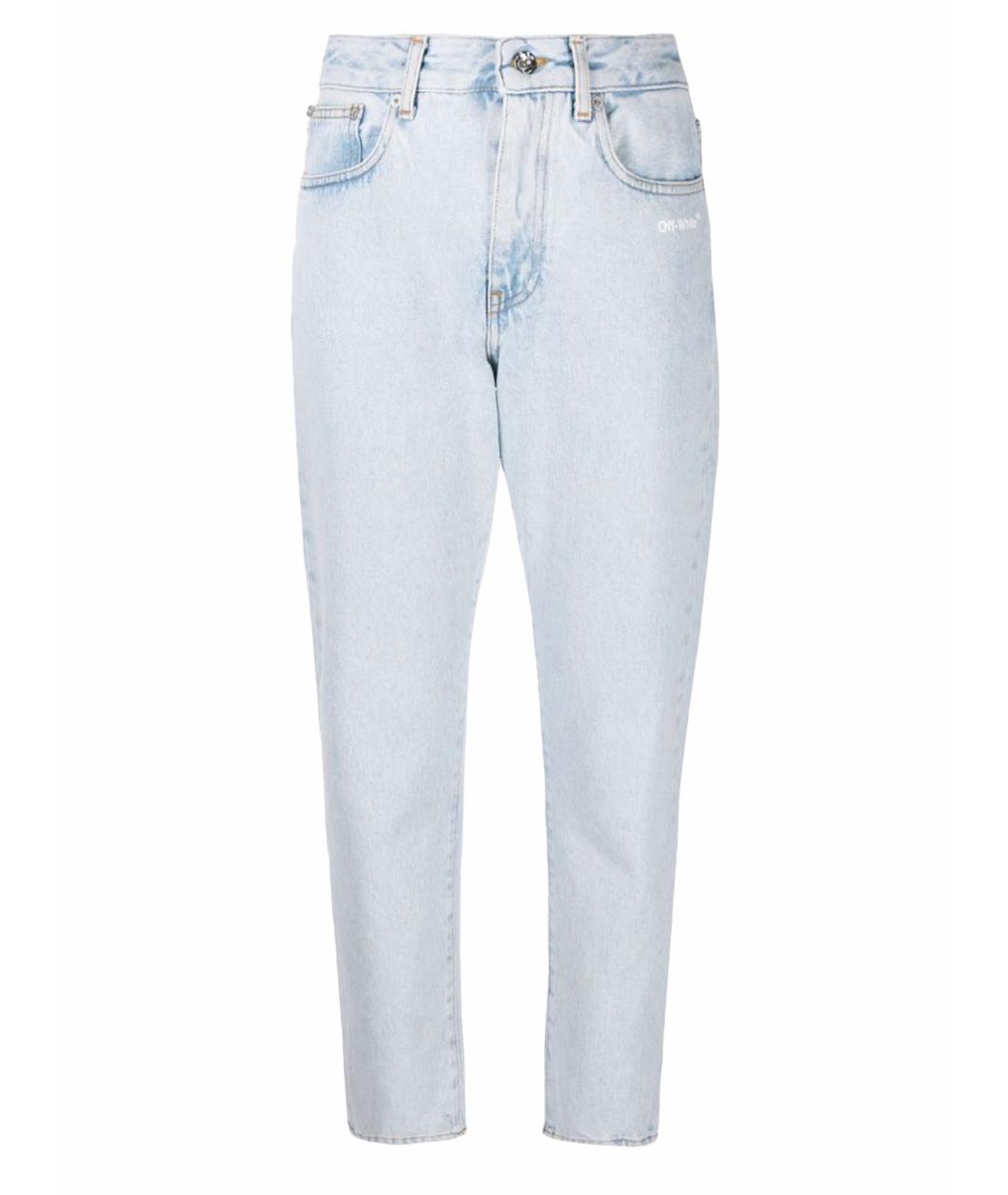 OFF-WHITE Голубые хлопковые прямые джинсы для женщин – купить в ...
