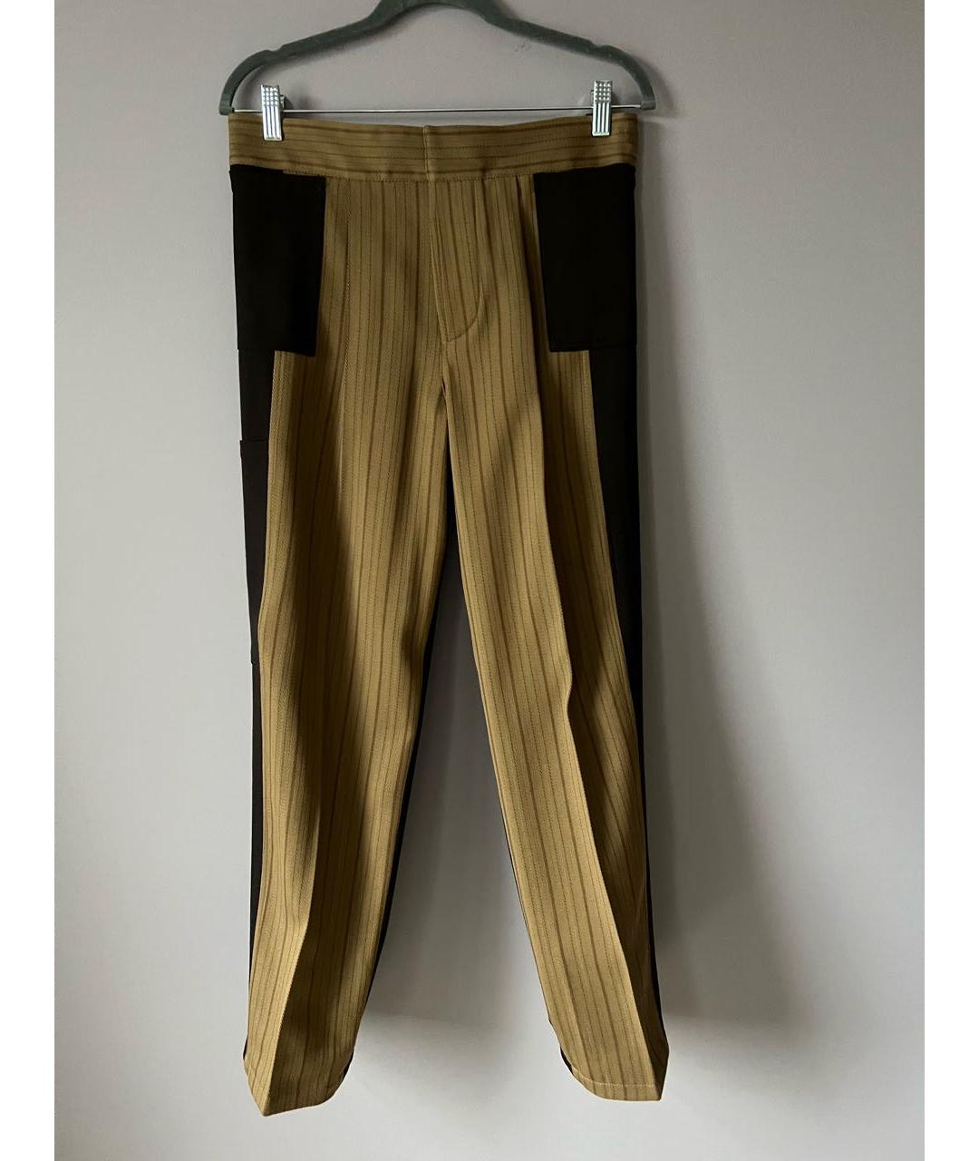 CELINE Горчичный шерстяной костюм с брюками, фото 2