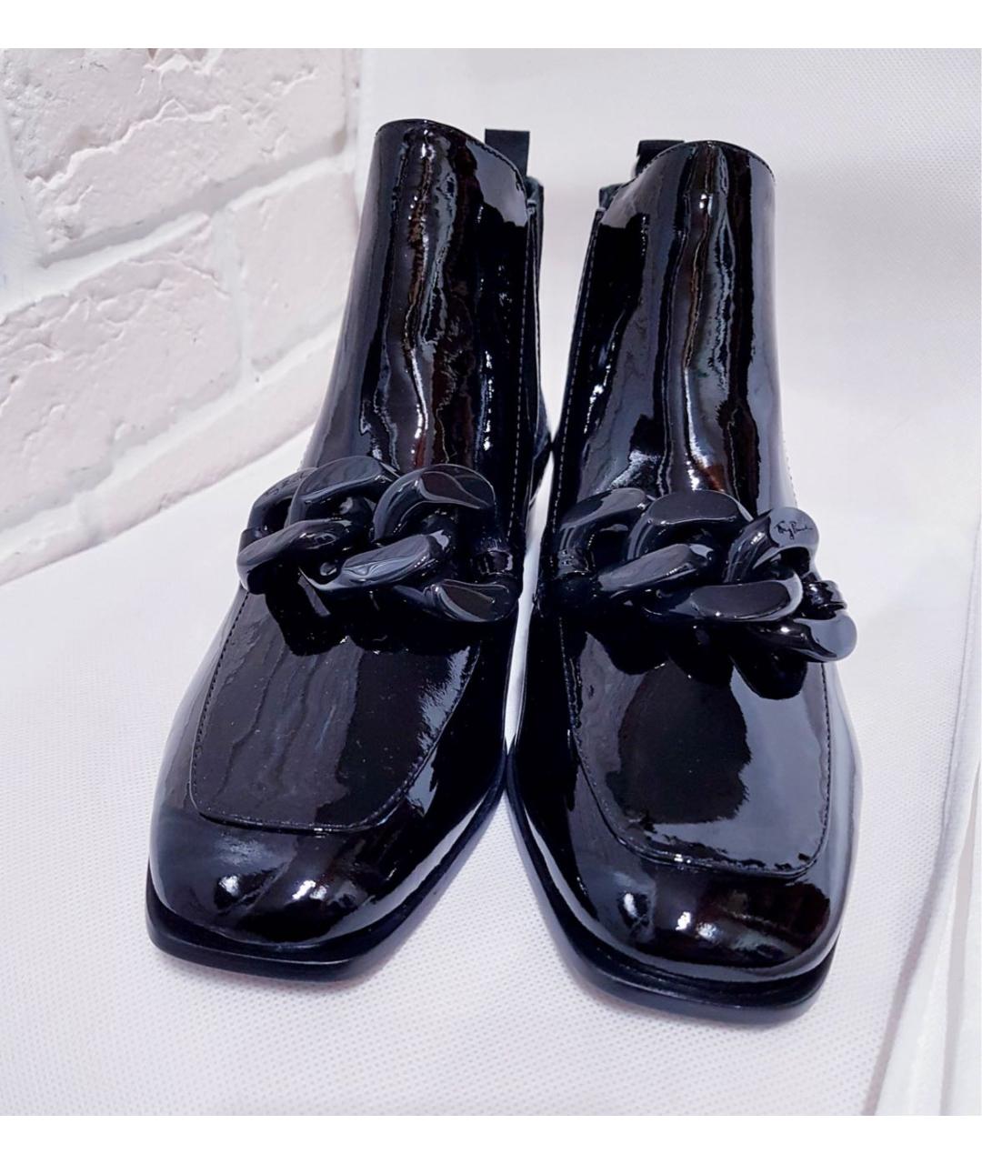 TORY BURCH Черные ботинки из лакированной кожи, фото 2