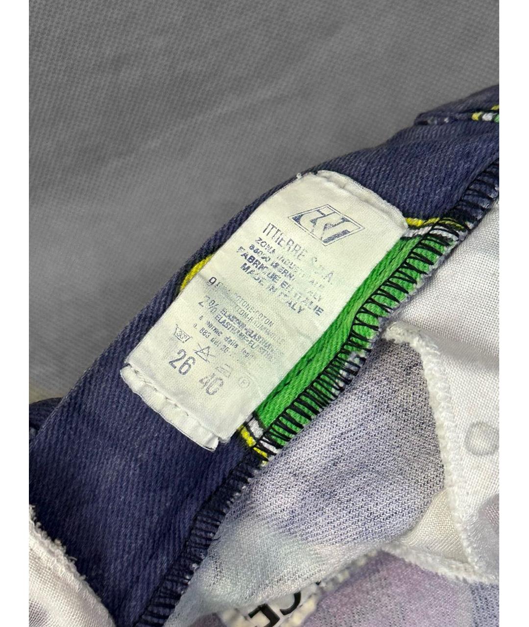 VERSACE VINTAGE Мульти хлопко-эластановые джинсы слим, фото 8