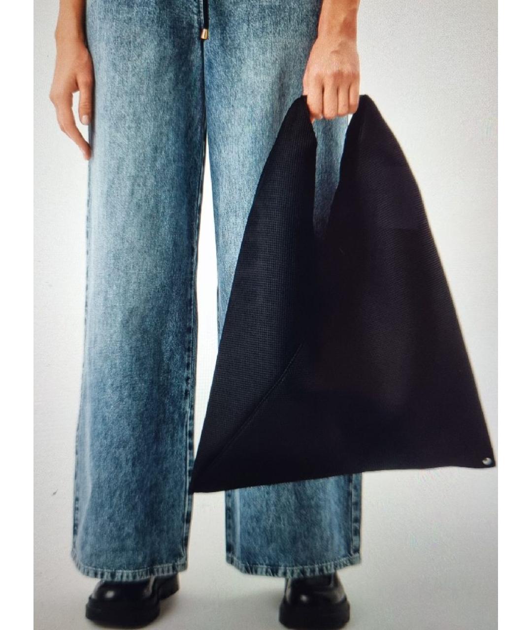 MM6 MAISON MARGIELA Черная кожаная сумка тоут, фото 8