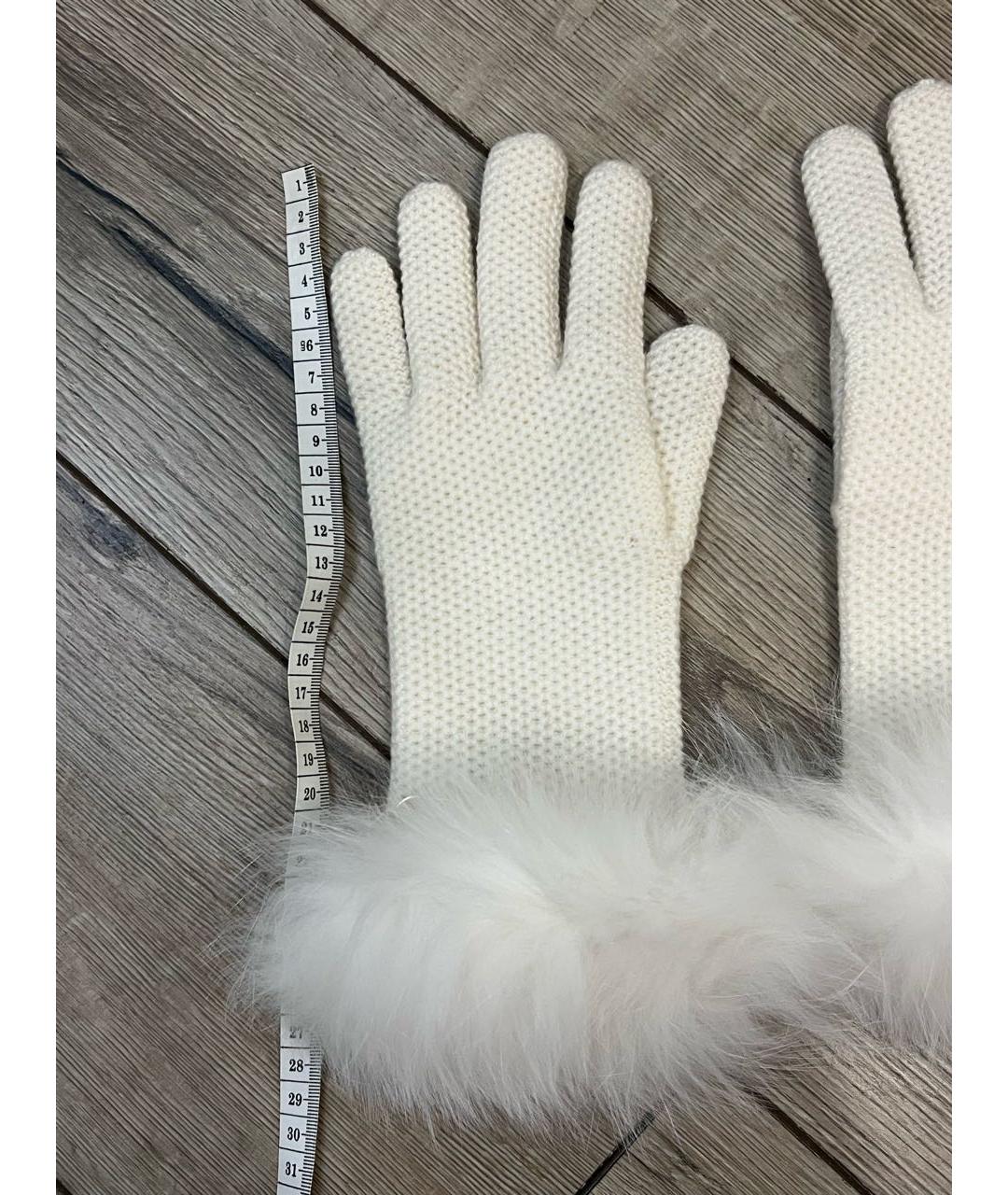 LORO PIANA Бежевые кашемировые перчатки, фото 8