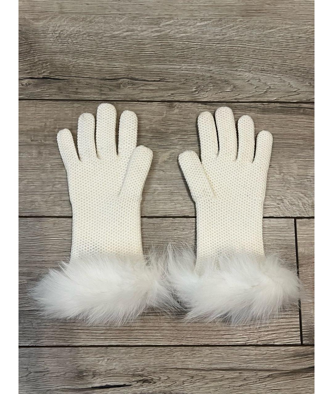 LORO PIANA Бежевые кашемировые перчатки, фото 2