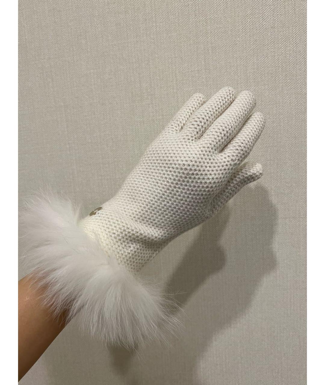 LORO PIANA Бежевые кашемировые перчатки, фото 3