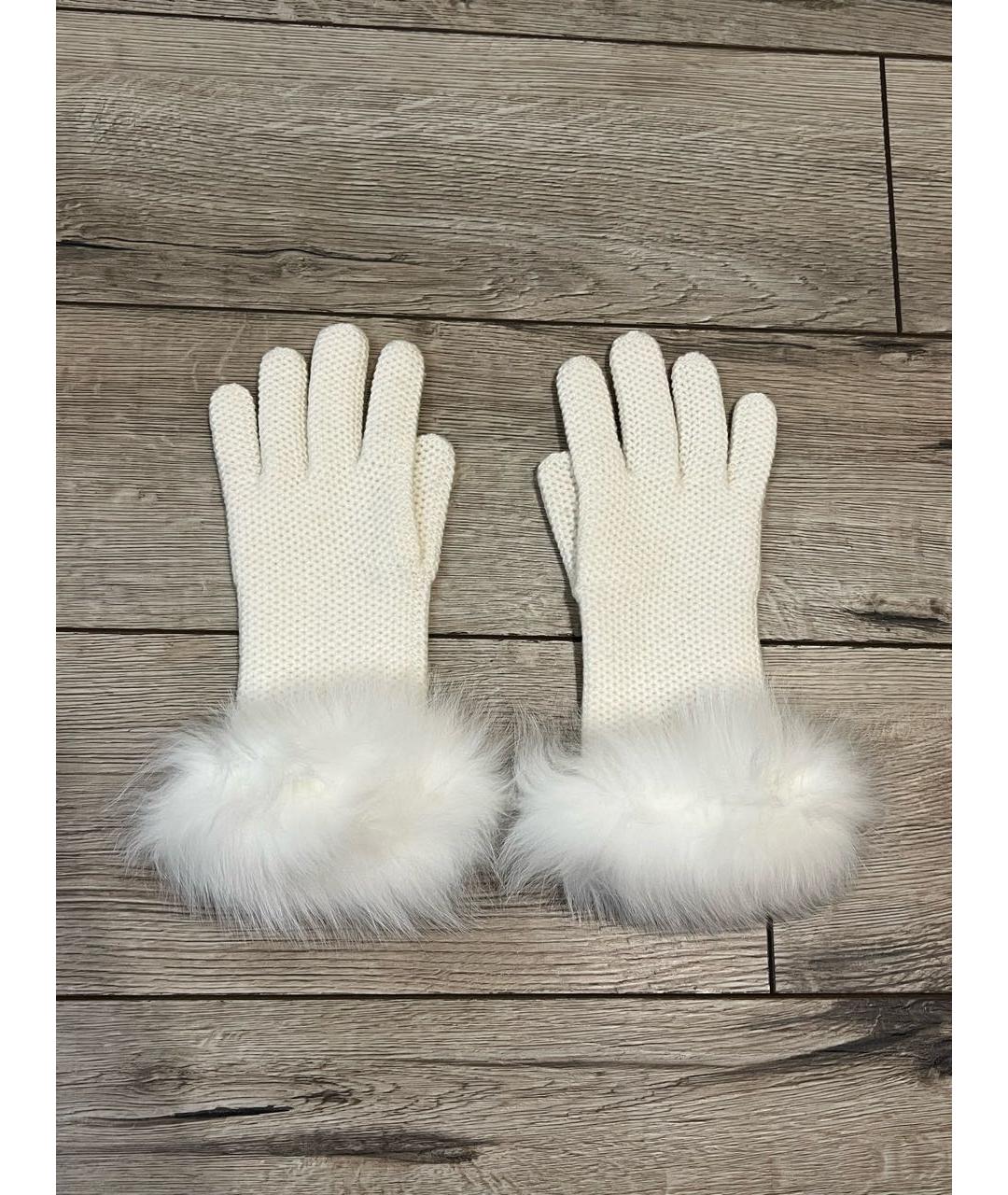LORO PIANA Бежевые кашемировые перчатки, фото 9