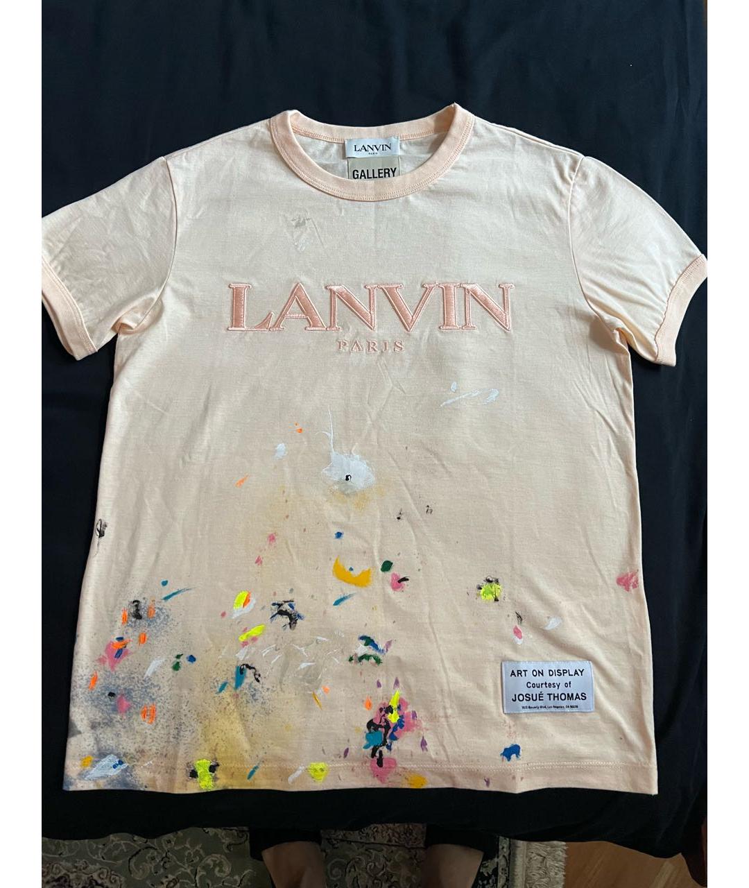 LANVIN Мульти хлопковая футболка, фото 4
