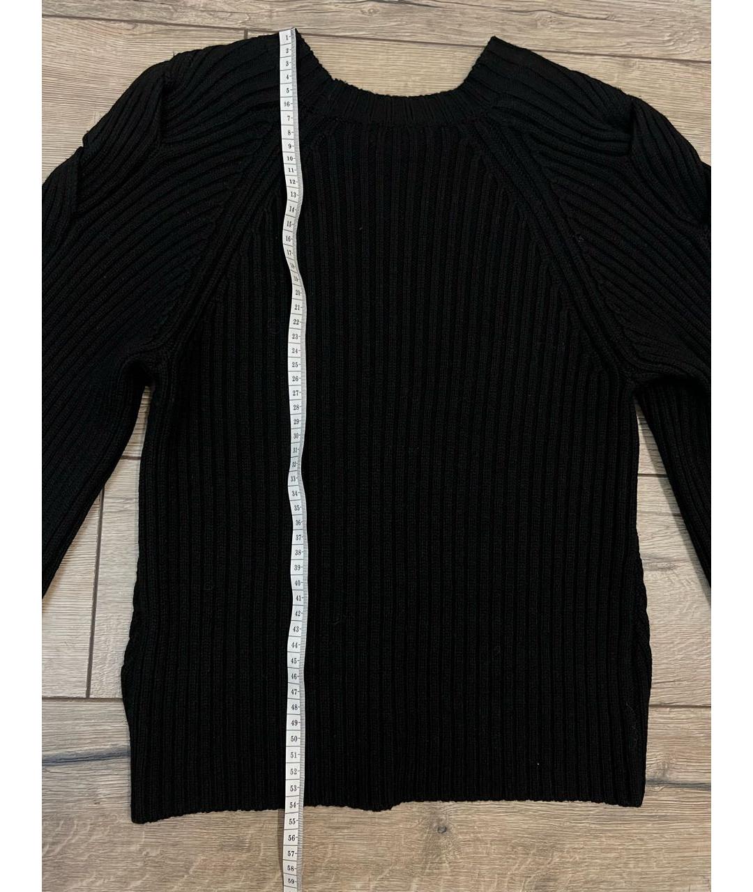 ELISABETTA FRANCHI Черный шерстяной джемпер / свитер, фото 2