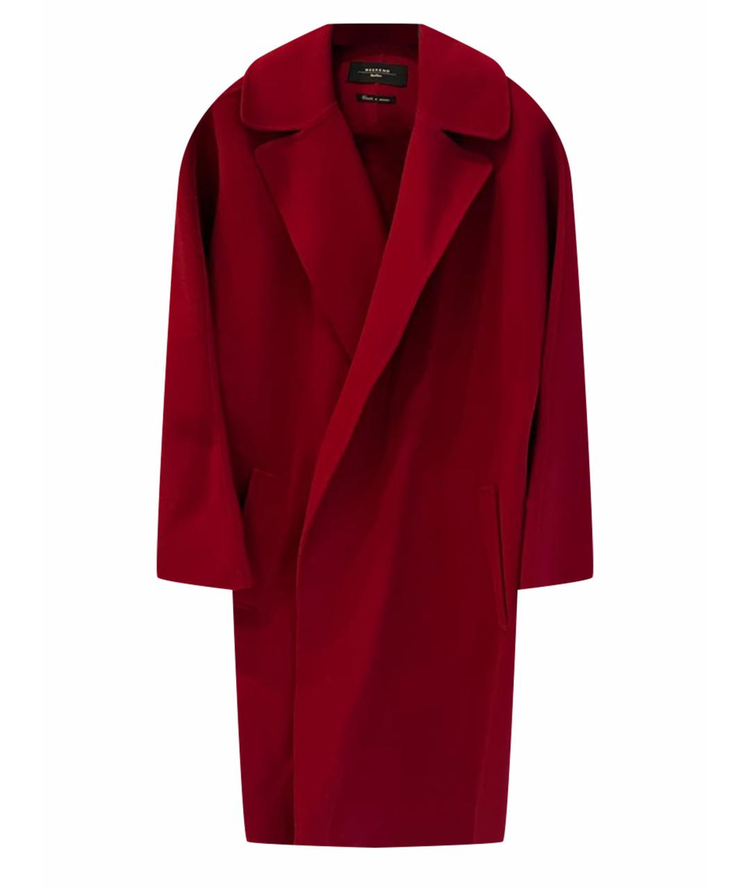WEEKEND MAX MARA Бордовое шерстяное пальто, фото 1