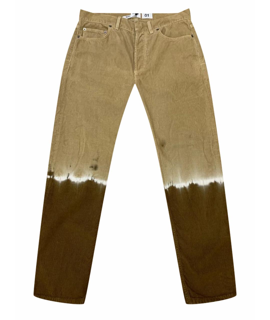 CHRISTIAN DIOR PRE-OWNED Бежевые хлопко-полиэстеровые прямые джинсы, фото 1