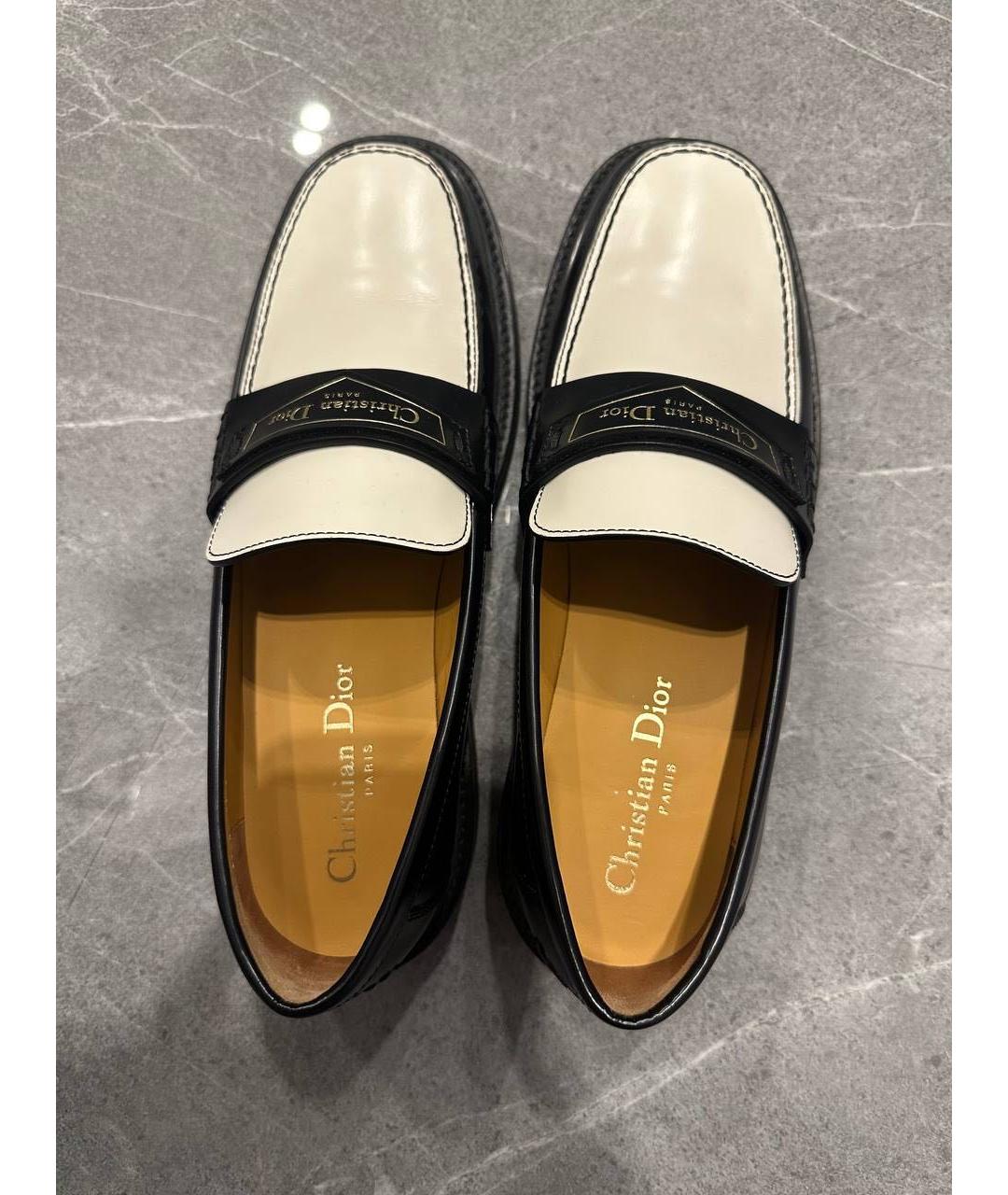 CHRISTIAN DIOR Черные лоферы из лакированной кожи, фото 3