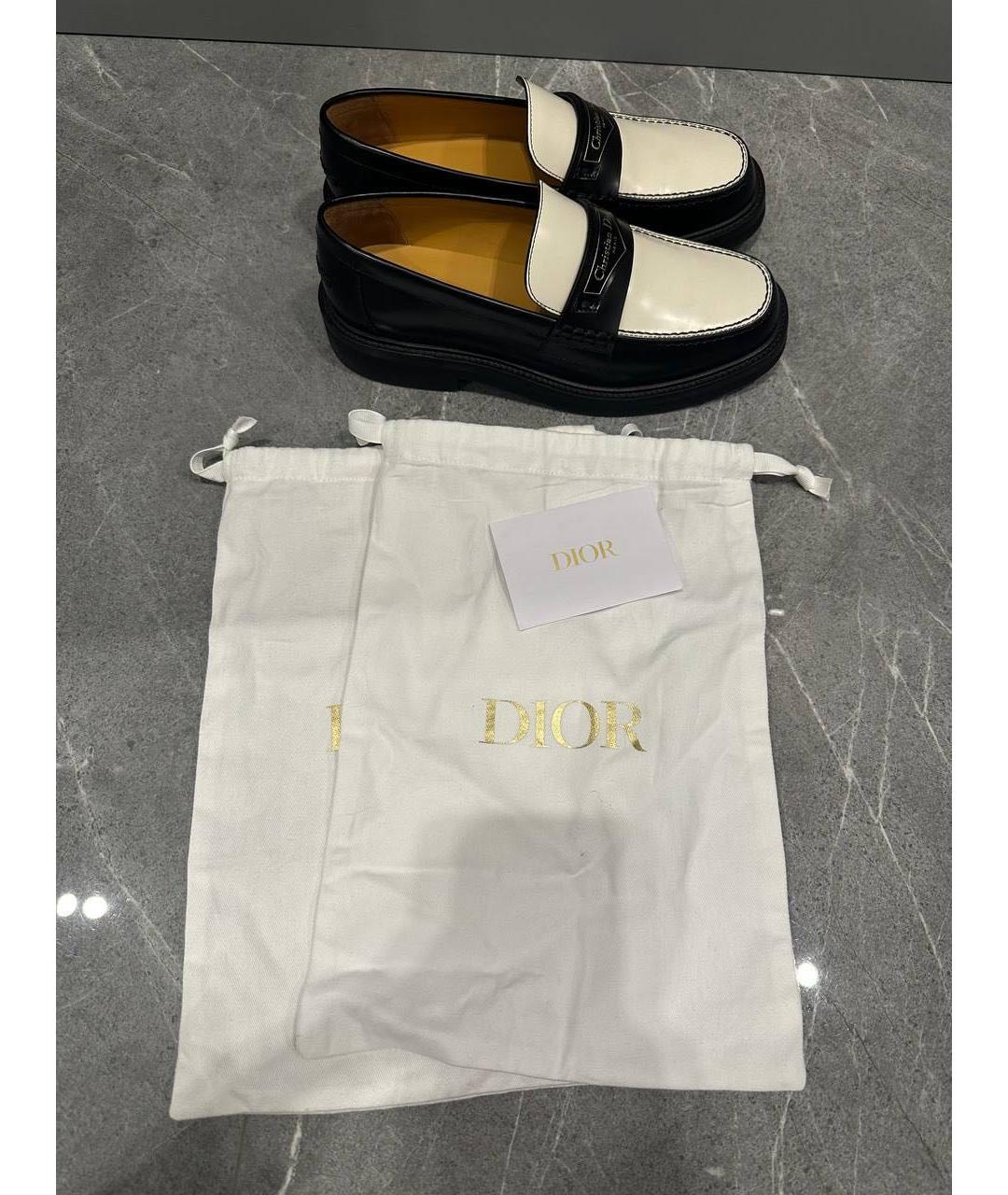 CHRISTIAN DIOR Черные лоферы из лакированной кожи, фото 5