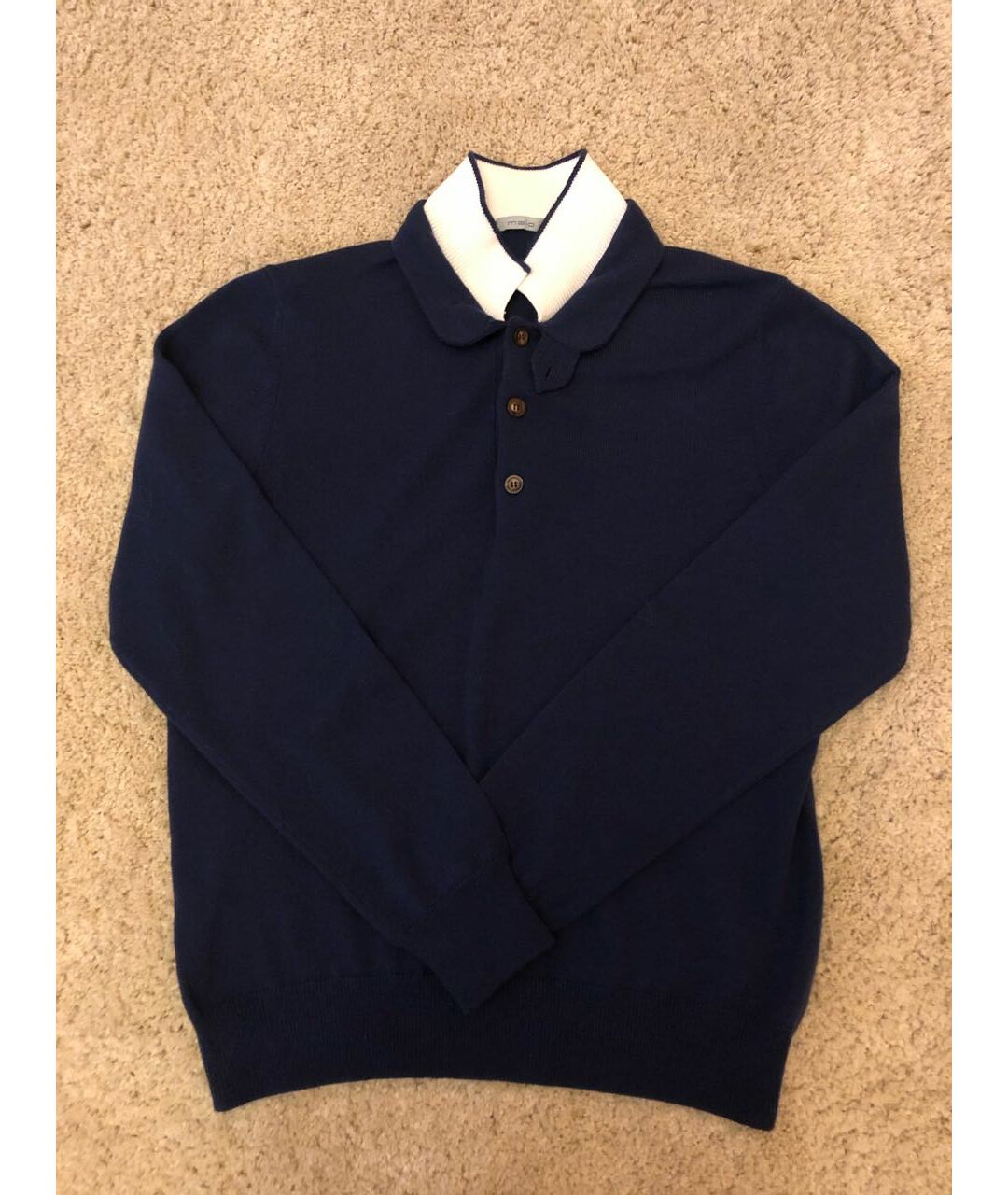 MALO Темно-синий кашемировый джемпер / свитер, фото 6