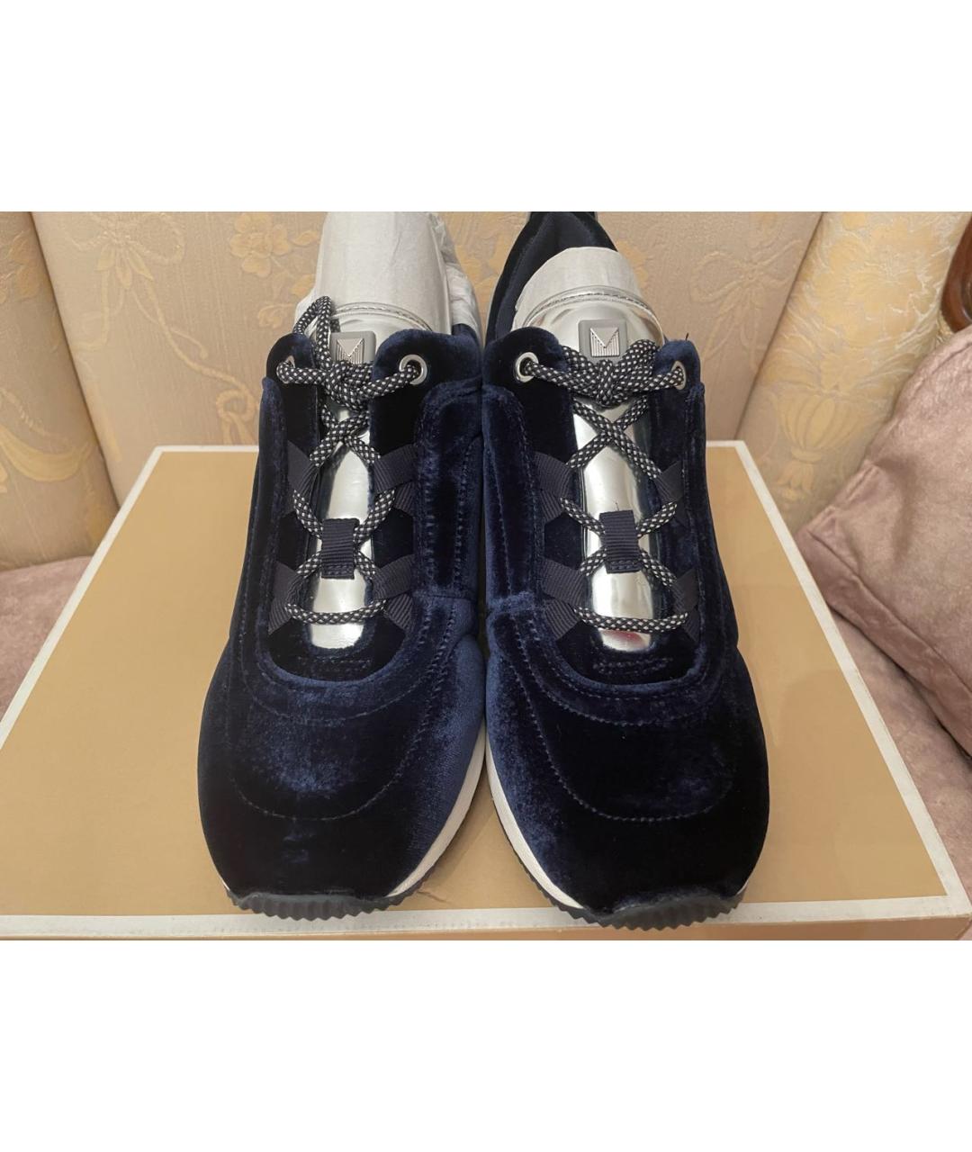 MICHAEL MICHAEL KORS Темно-синие бархатные кроссовки, фото 4