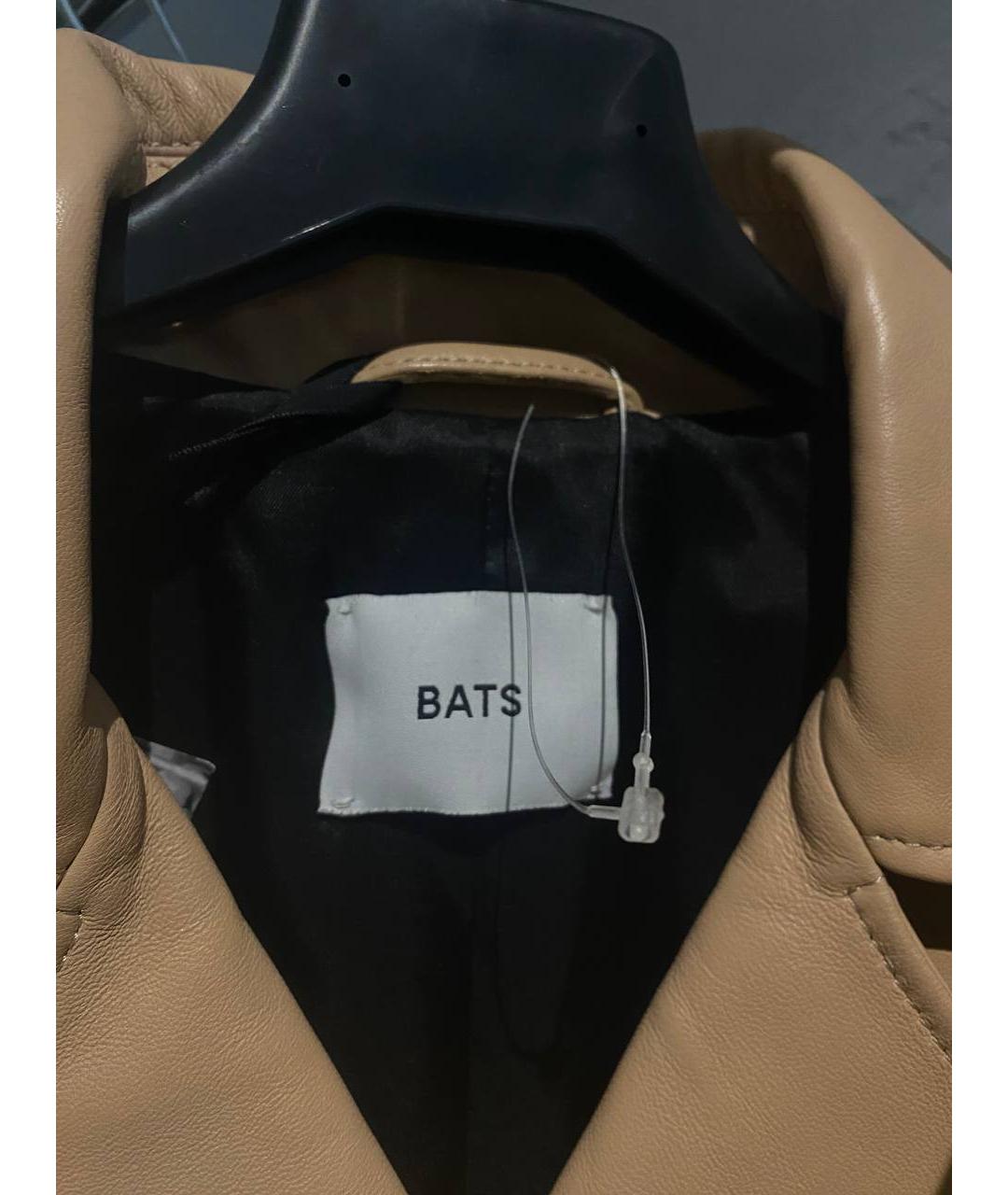 BATS Бежевая кожаная куртка, фото 3