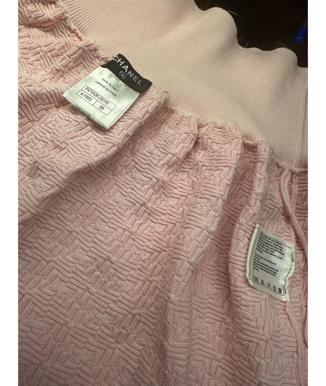 CHANEL Розовый хлопковый костюм с юбками, фото 4
