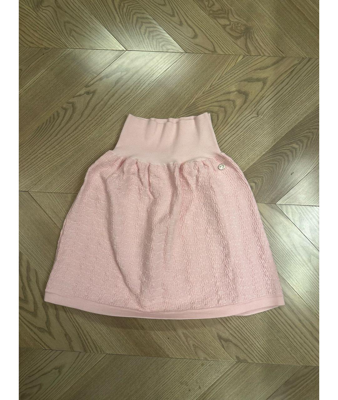 CHANEL PRE-OWNED Розовый хлопковый костюм с юбками, фото 2