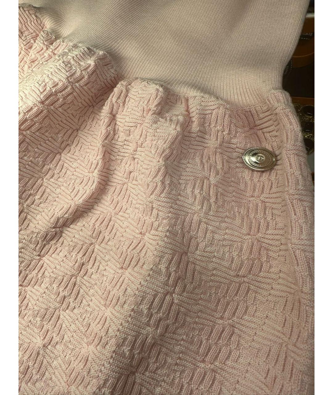 CHANEL PRE-OWNED Розовый хлопковый костюм с юбками, фото 5