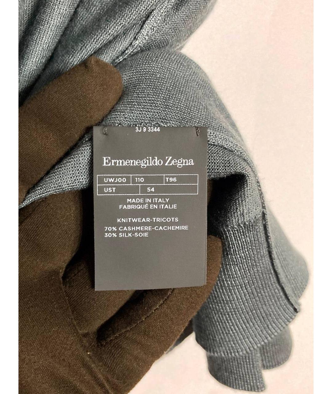 ERMENEGILDO ZEGNA Серый кашемировый джемпер / свитер, фото 8
