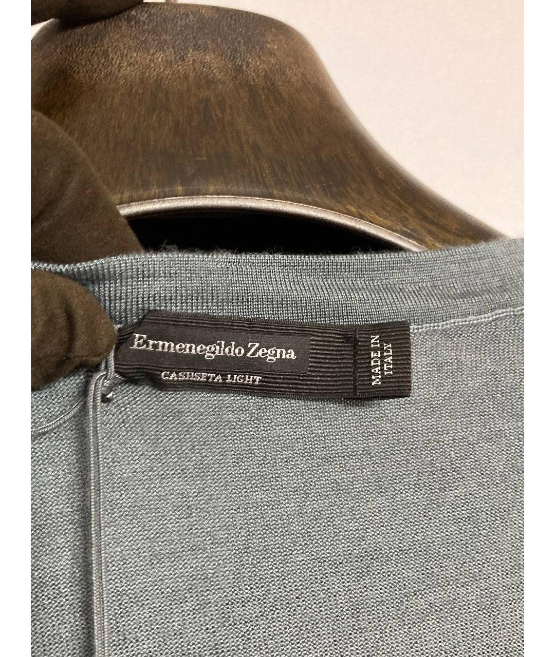 ERMENEGILDO ZEGNA Серый кашемировый джемпер / свитер, фото 9