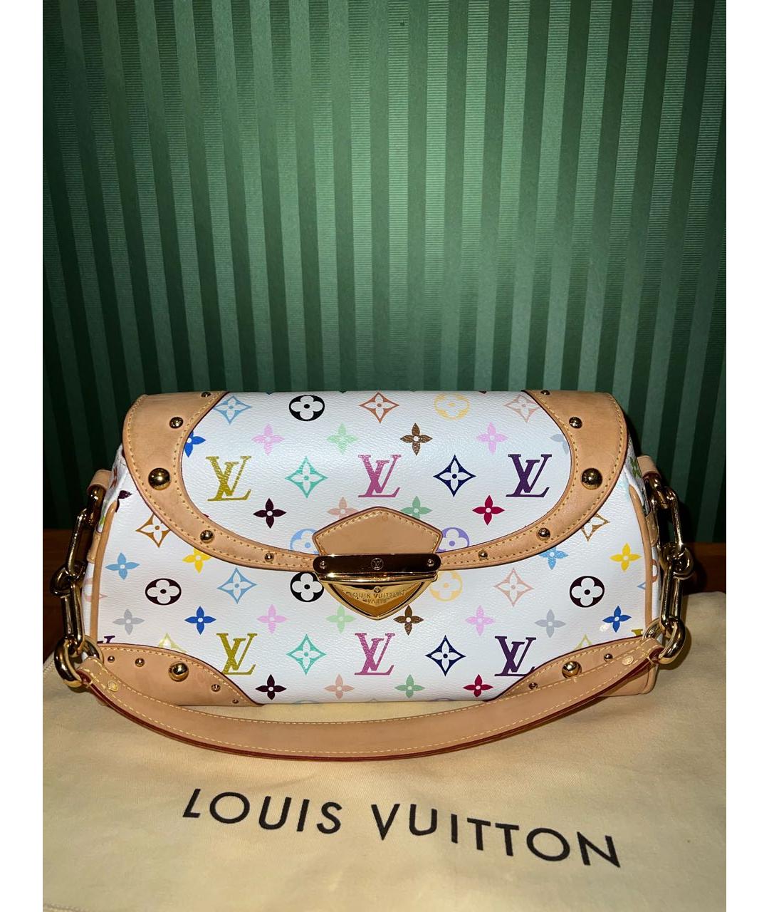 LOUIS VUITTON PRE-OWNED Белая кожаная сумка через плечо, фото 7